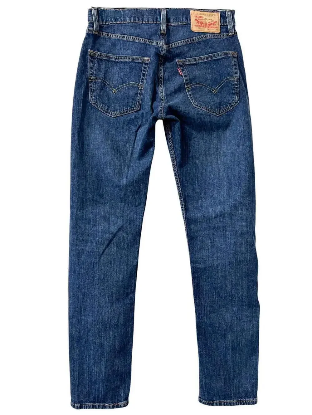 Levi's 502 Regular Fit Taper Jeans Mens Size 30x32 Blue Denim Cotton Blend